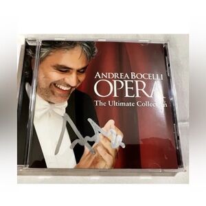Collectors item Andrea bocelli signed cd cover with cd collectible autographed​